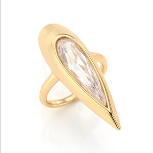 Alexis Bittar Miss Havisham Liquid Elongated Teardrop Cocktail Ring